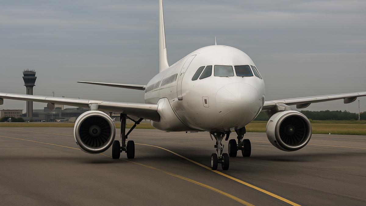 Самолёт в аэропорту Санкт-Петербурга