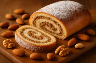 Песочное тесто на сметане обеспечивает ореховому рулету мягкость — повар