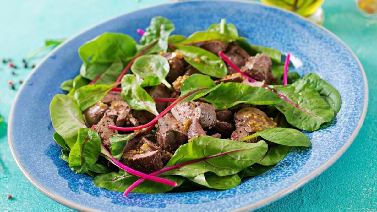 салат с печенью