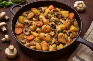 Запечённая курица с шампиньонами и сыром сохраняет сочность — повар