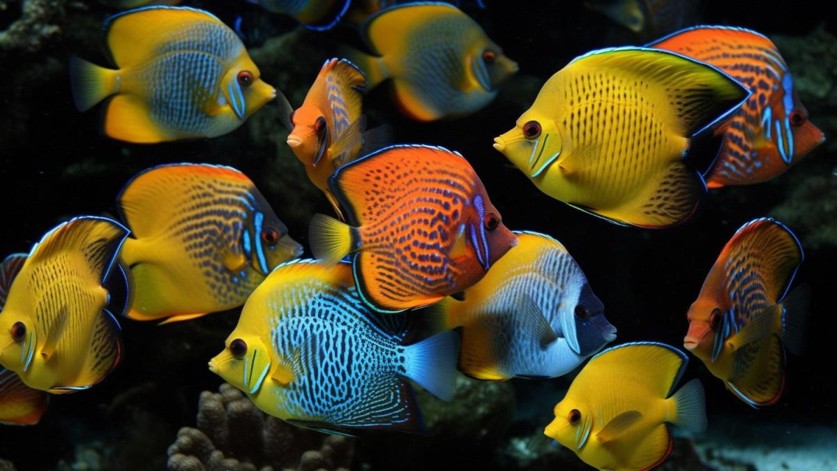 Разноцветные рыбы