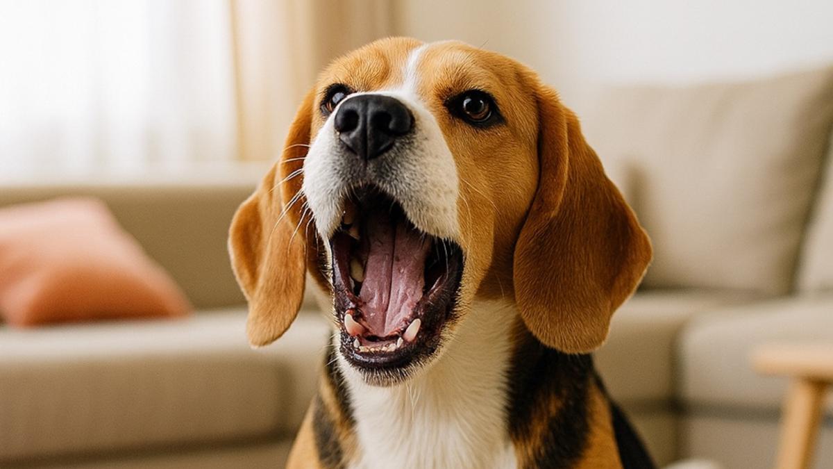 Собака лает дома Собака лает дома