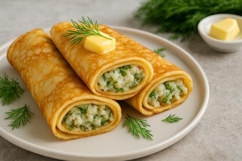 Как приготовить блины с колбасой и сыром: классический рецепт и его вариации