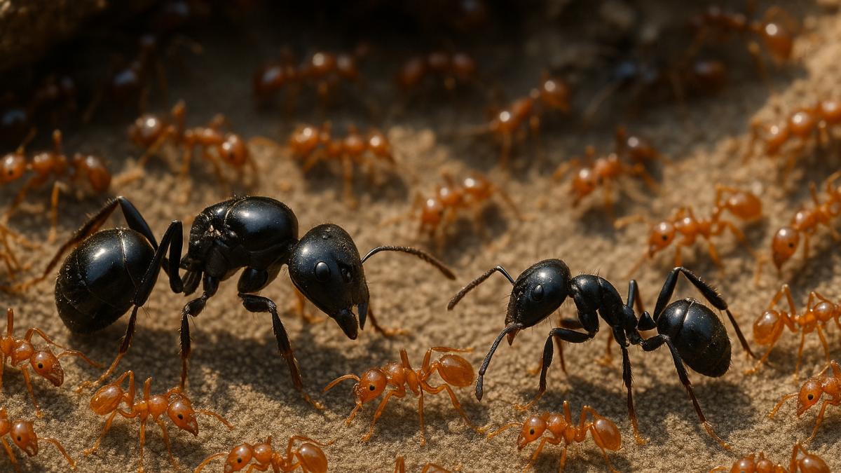 Муравьи двух видов