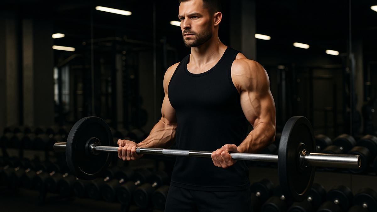 Подъём штанги на бицепс