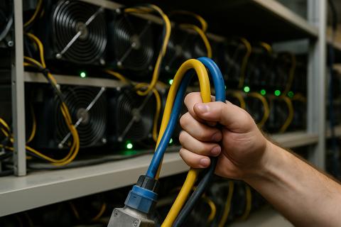 В Ленинградской области в цыганском поселке полиция выявила майнинг-ферму в подвале