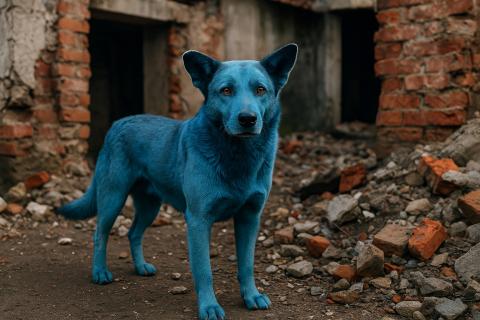 Собаки Чернобыля приобрели синий окрас шерсти из-за химических веществ — ветеринары Собаки Чернобыля приобрели синий окрас шерсти из-за химических веществ — ветеринары