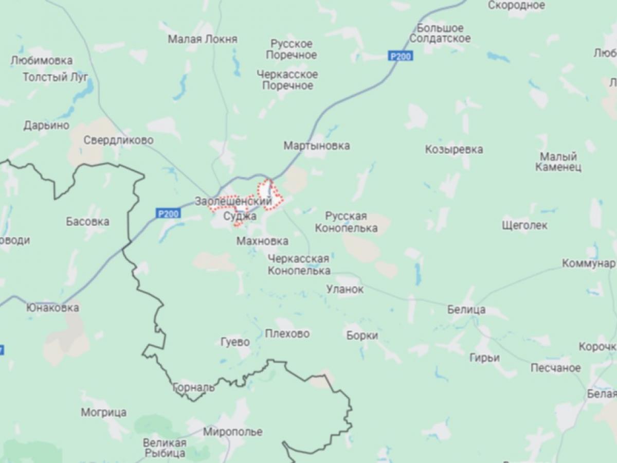 Карта Суджанского района Курской области
