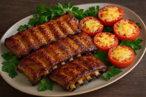 Свинина с апельсинами в духовке сохраняет сочность мяса
