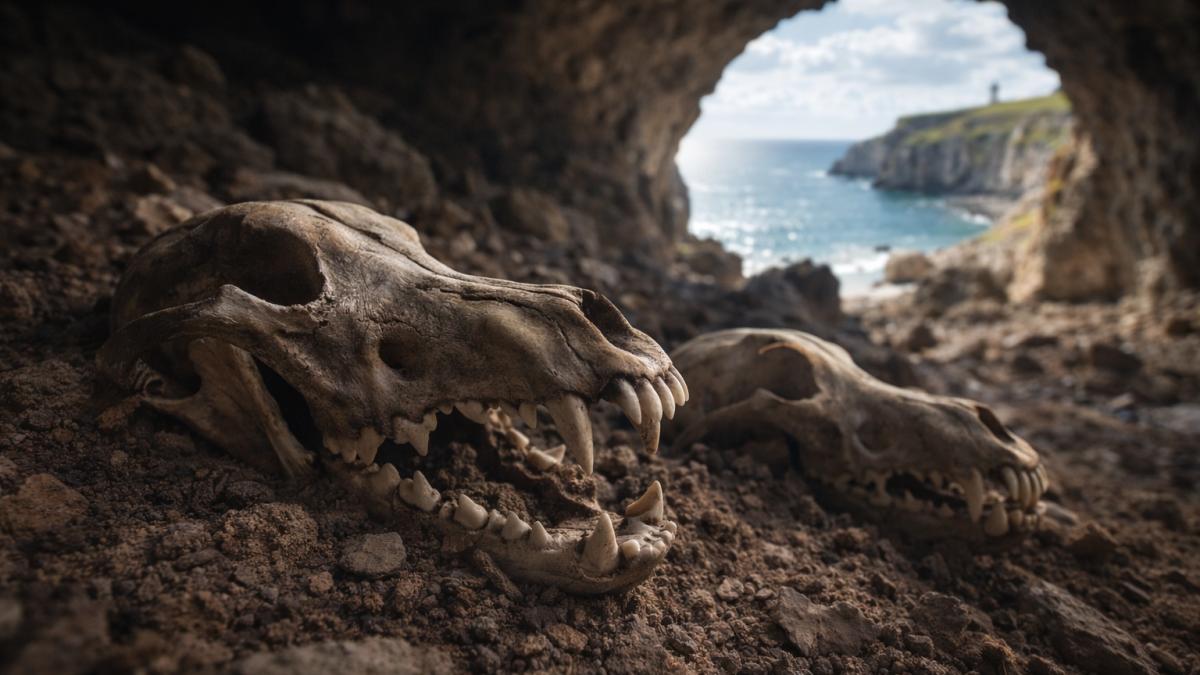 Черепа древних волков