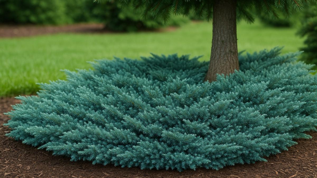 Можжевельник Блю Форест в саду Можжевельник Блю Форест в саду