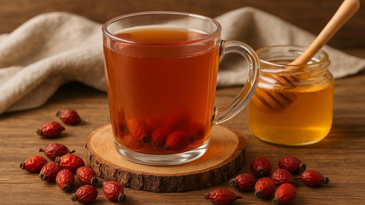 Отвар шиповника с мёдом