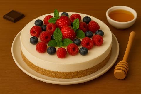 Приготовьте клубничный чизкейк без выпечки с желатином и сливочным сыром