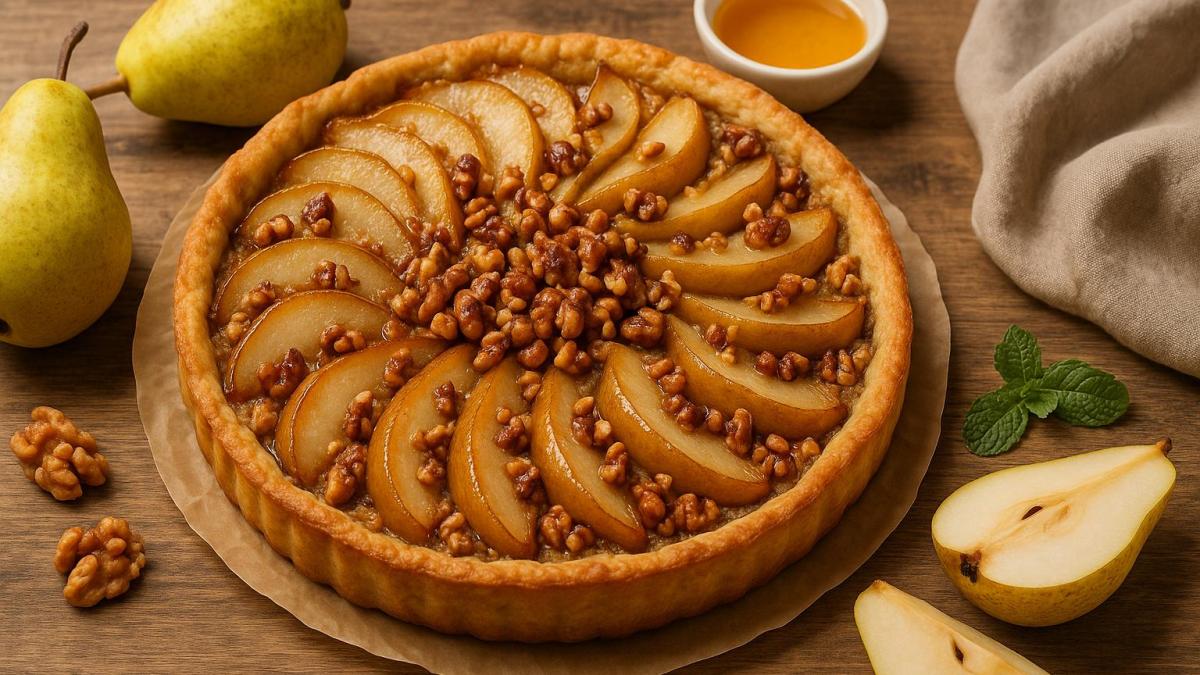 пирог с грушами