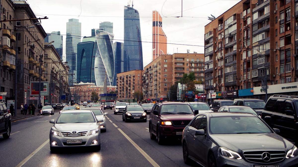 Moscow City view from Bolshaya Dorogomilovskaya Street Moscow City view from Bolshaya Dorogomilovskaya Street