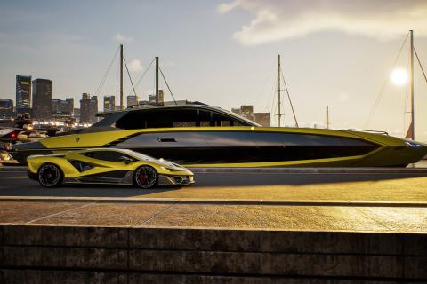 Automobili Lamborghini в Монако показала флагманскую яхту Tecnomar 101FT