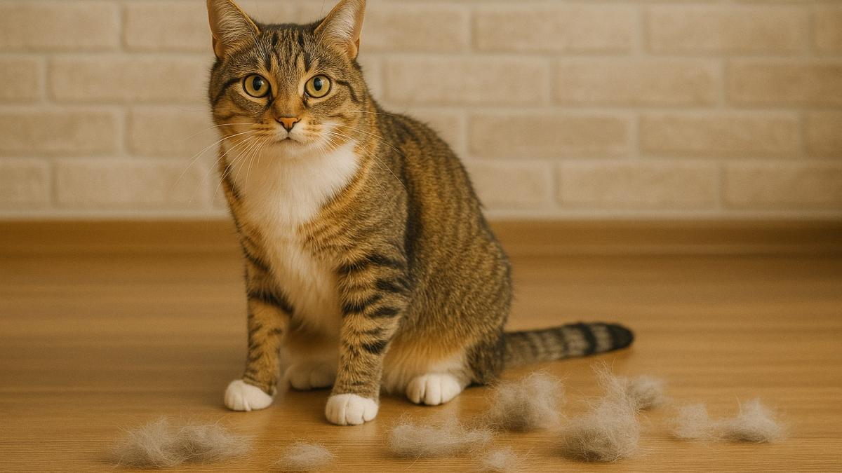 Кошка линяет