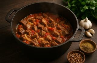 Смешиваю говядину и грецкие орехи — блюдо, которое исчезает со стола за минуты: рецепт на каждый день