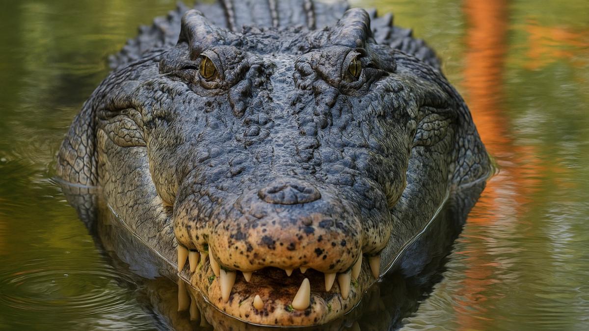 Гигантский гребнистый крокодил