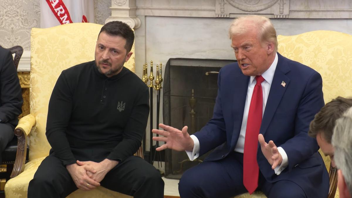 Президент США Дональд Трамп вступил в конфликт с Владимиром Зеленским Президент США Дональд Трамп вступил в конфликт с Владимиром Зеленским