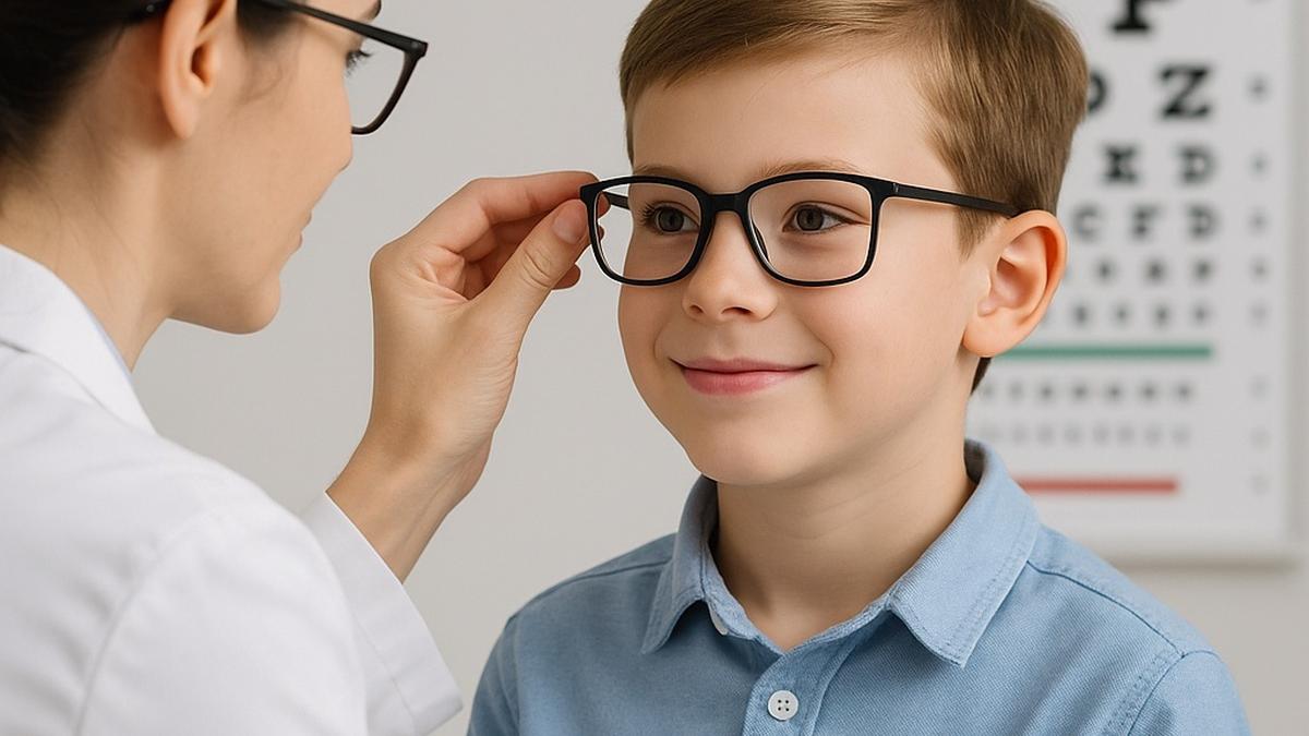 Проверка зрения у ребёнка