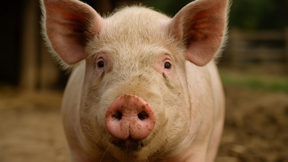 Свинья крупным планом