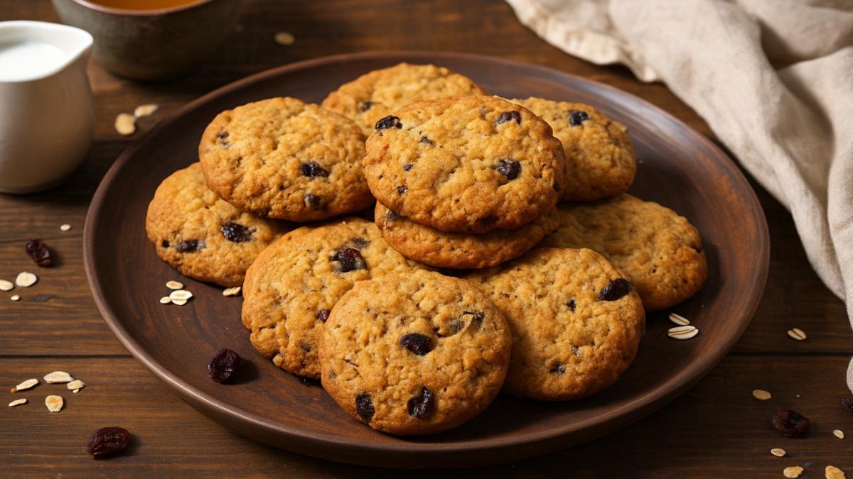 Медово-овсяное печенье с изюмом