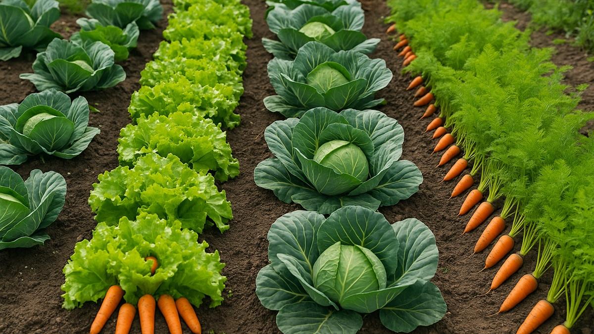 Грядки с урожаем