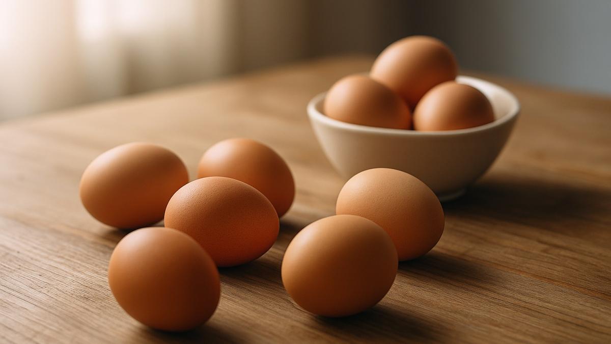 Яйца на столе