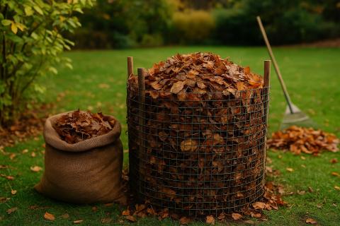 Ландшафтный дизайнер Смирнов: метод с решеткой помогает эффективно собирать листья на участке