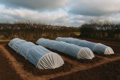 Утепление грядок помогает растениям пережить морозы и ускоряет весенний рост