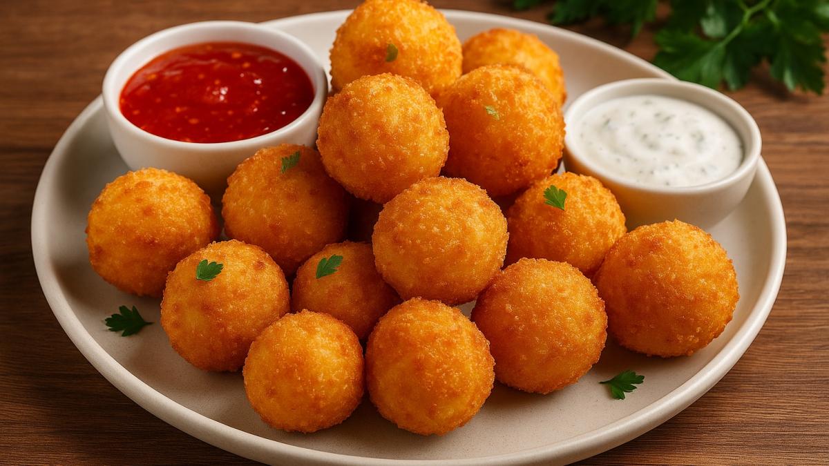 Сырные шарики с соусом Сырные шарики с соусом
