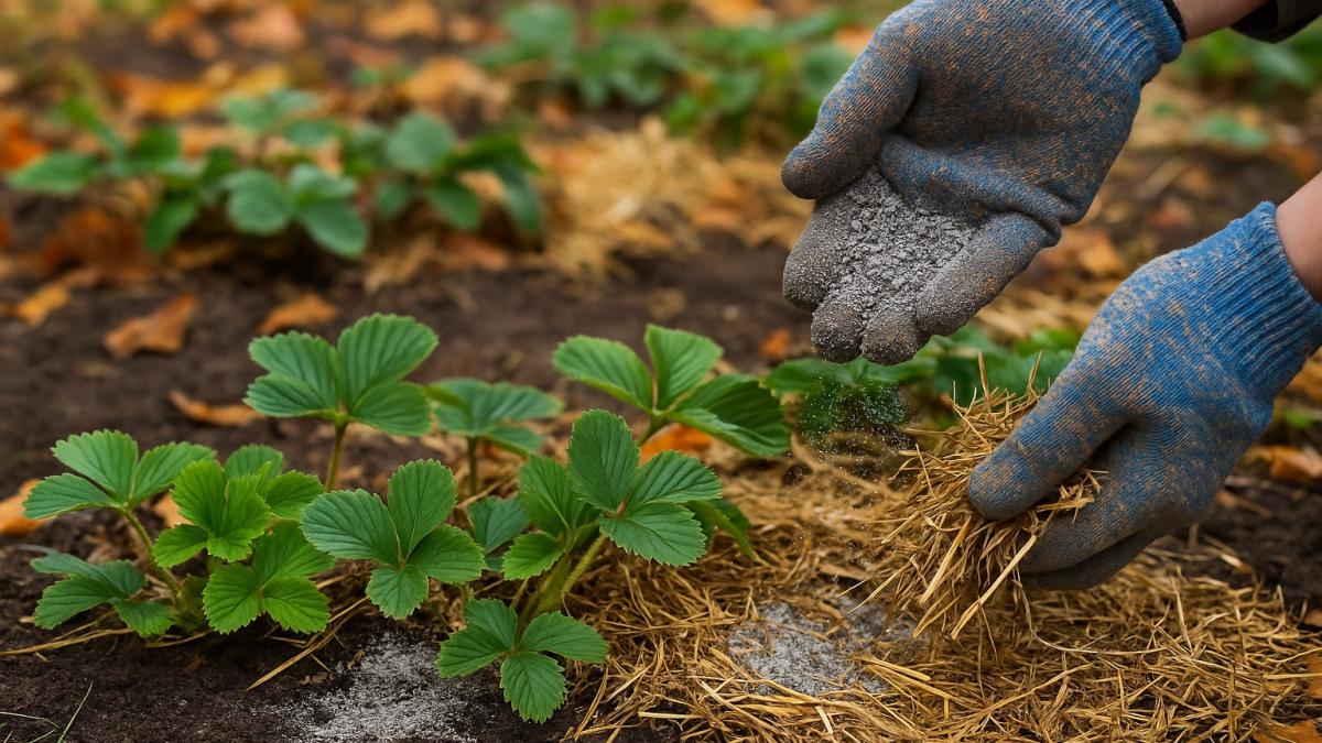 Укрытие клубники на зиму