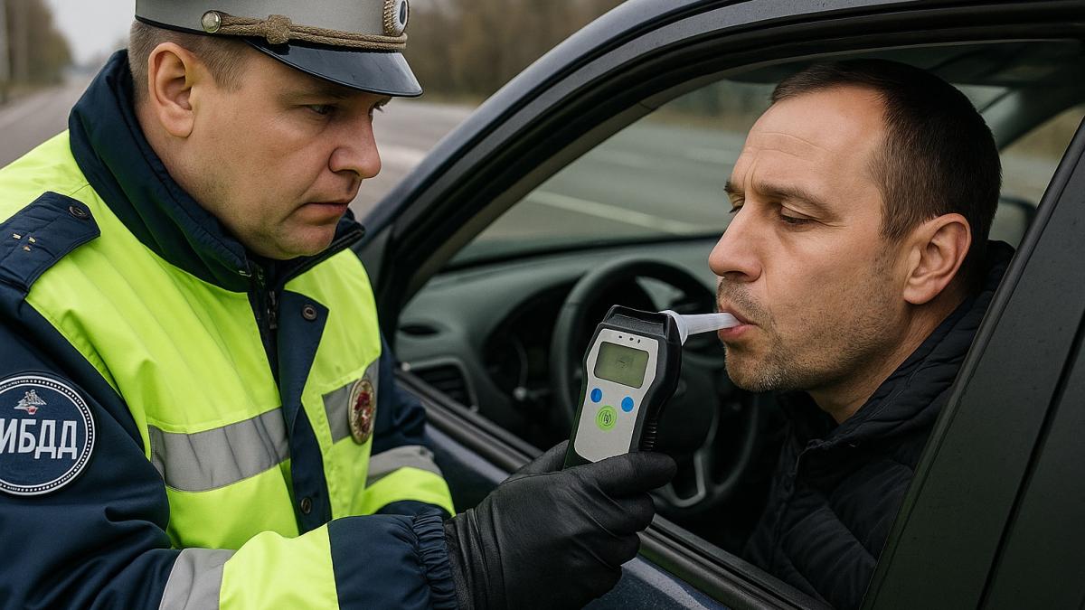 Проверка водителя на алкоголь
