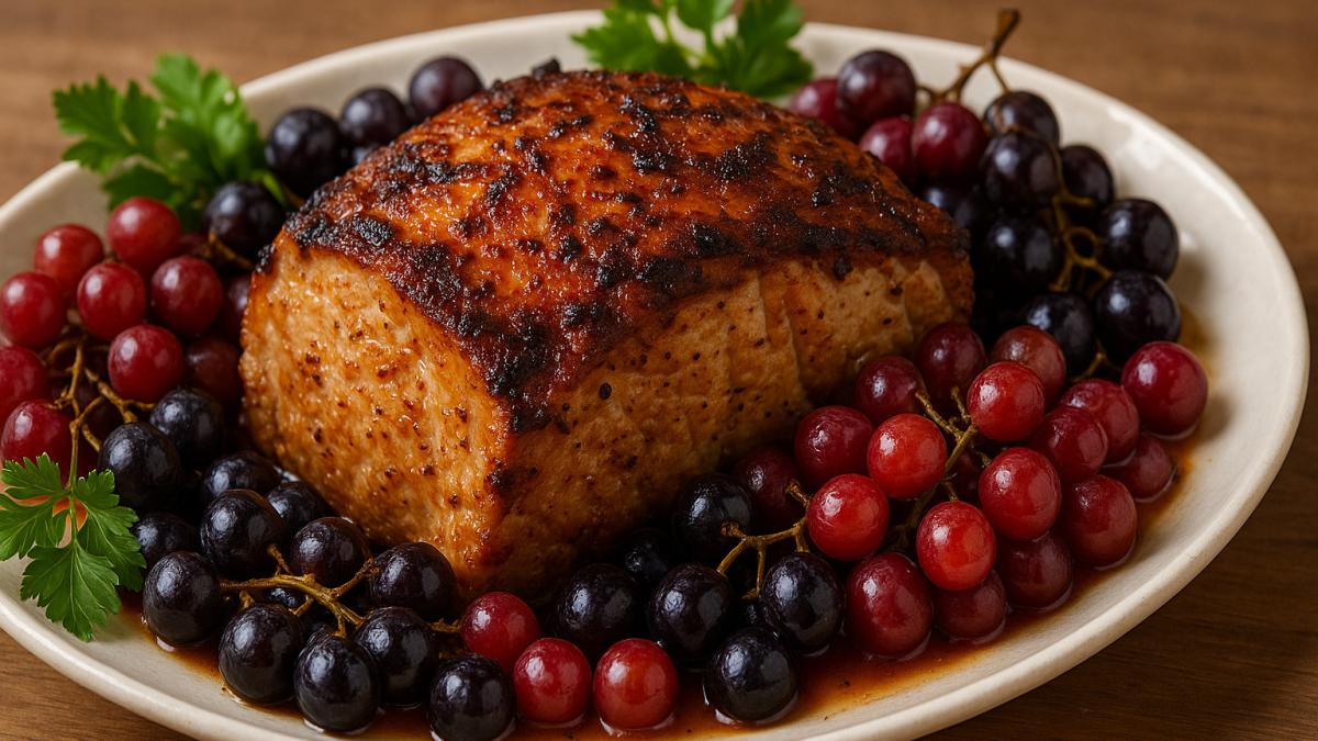 Свинина с виноградом