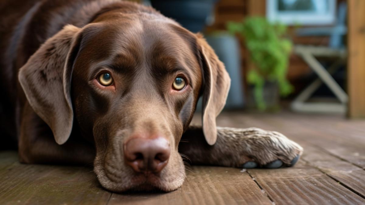 Грустная собака