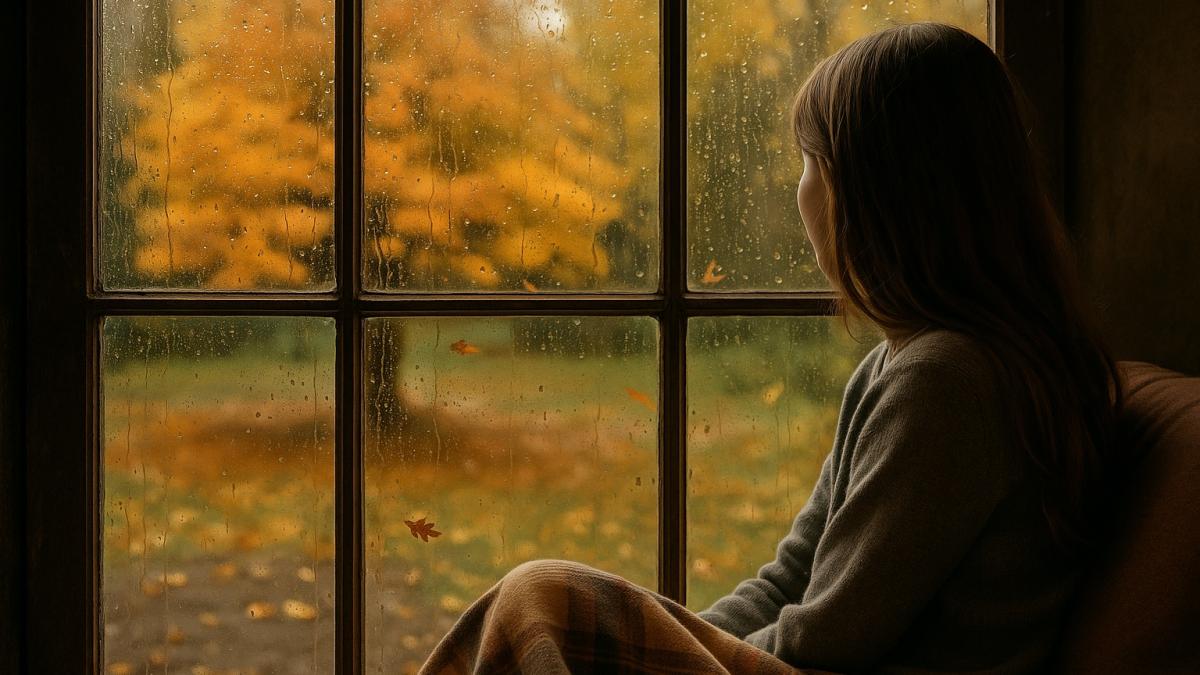 Осеннее окно и дождь