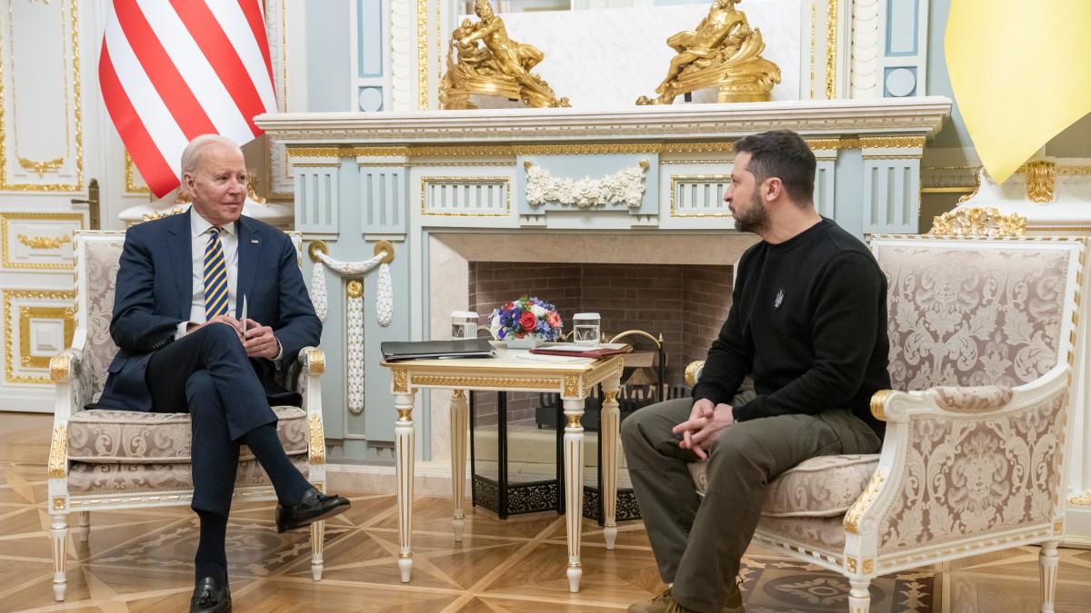 Джо Байден и Владимир Зеленский