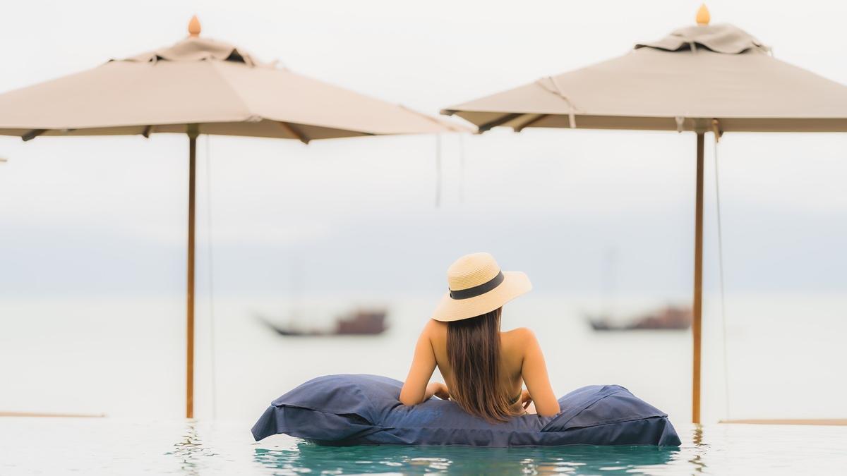 Туристка на отдыхе