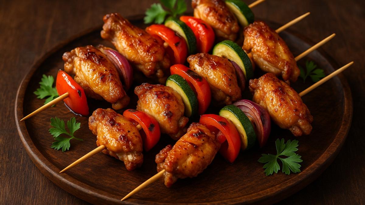 Шашлыки из куриных крыльев