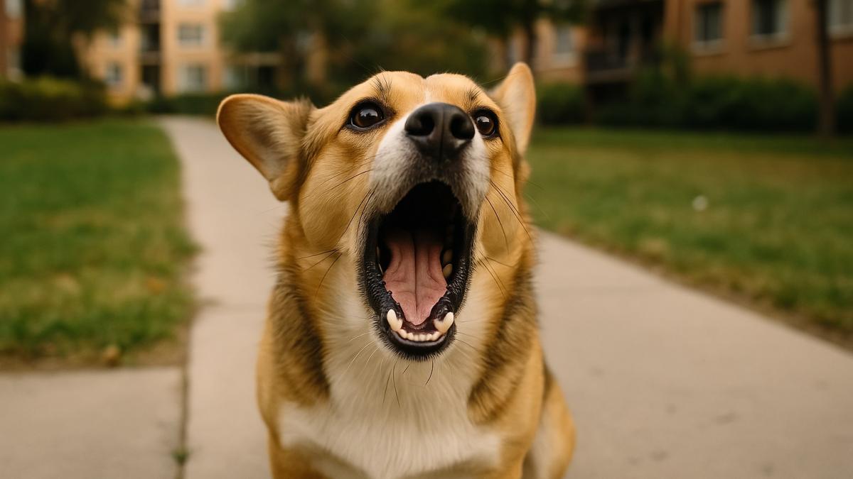 Собака лает