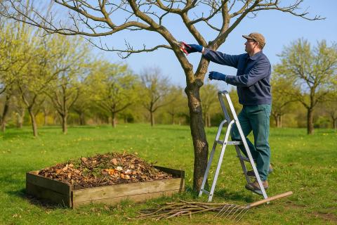 Санитарная обрезка яблонь в ноябре улучшает циркуляцию воздуха и освещённость кроны — Сергей Никитин
