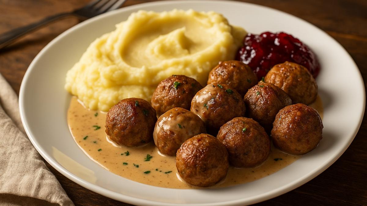 Фрикадельки с гарниром