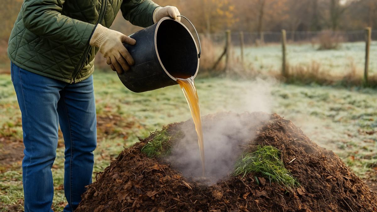 Осенний компост на даче