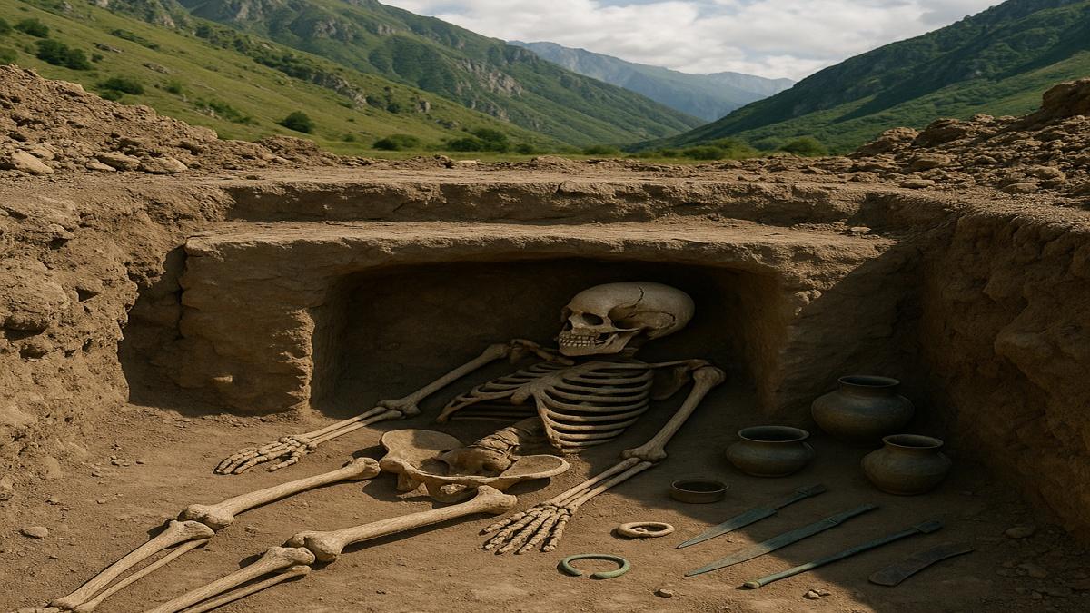 Древнее захоронение в горах