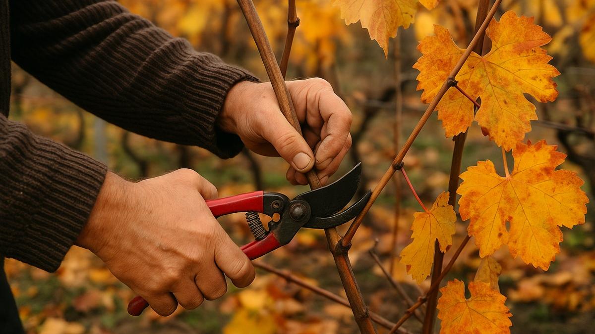 Осенняя обрезка виноградной лозы
