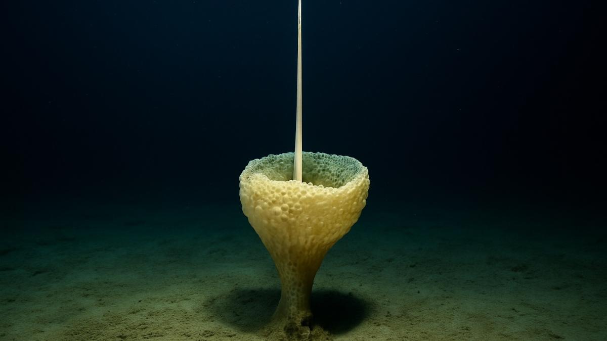 Стеклянная губка Monorhaphis chuni