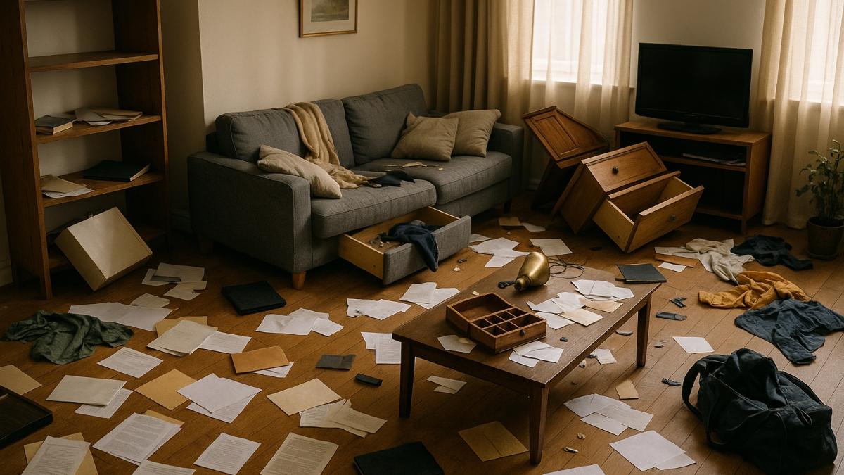Квартира после ограбления