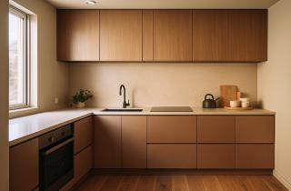 Использование пленки может помочь в уборке кухонных шкафов