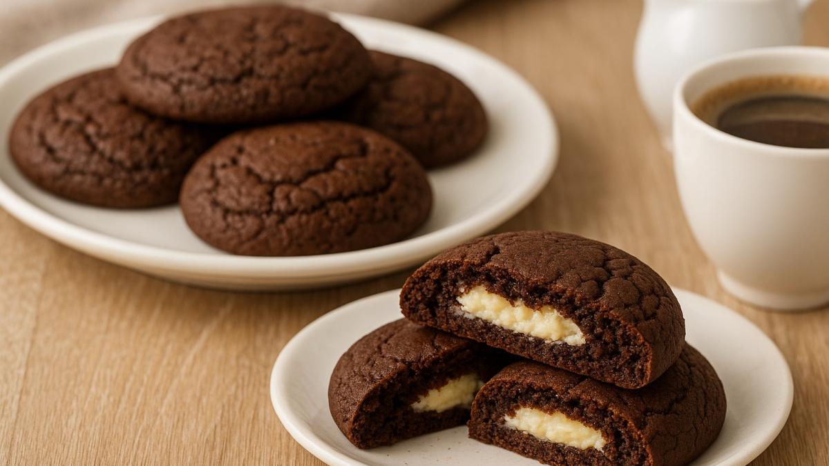 Шоколадные кукис с чизкейком Шоколадные кукис с чизкейком
